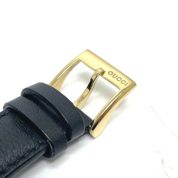 GUCCI Quartz date Watches SS / Leather belt Gold/Black belt main image 8